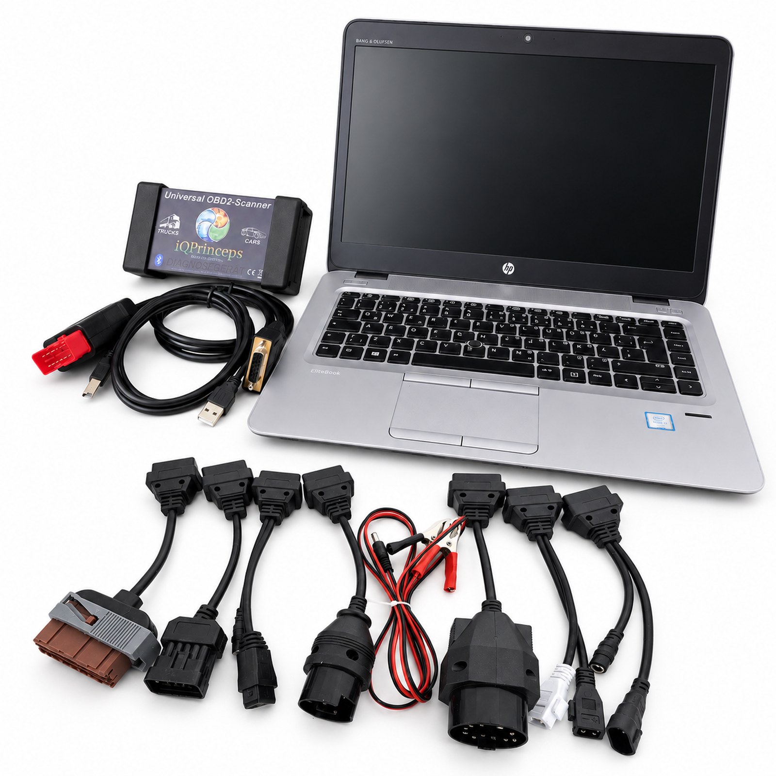 Laptop mit Adaptersatz