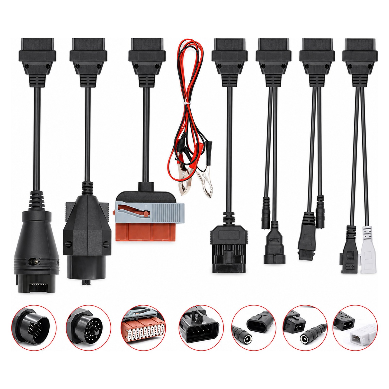 OBD2-Adapterkabel-Set, 8-teilig